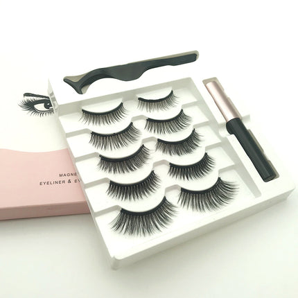 Magnetic False Eyelashes - 5 Pairs, Easy Application