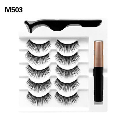 Magnetic False Eyelashes - 5 Pairs, Easy Application