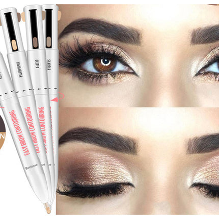 3-in-1 Foldable Eyebrow Shaping Set with Adjustable Stenc