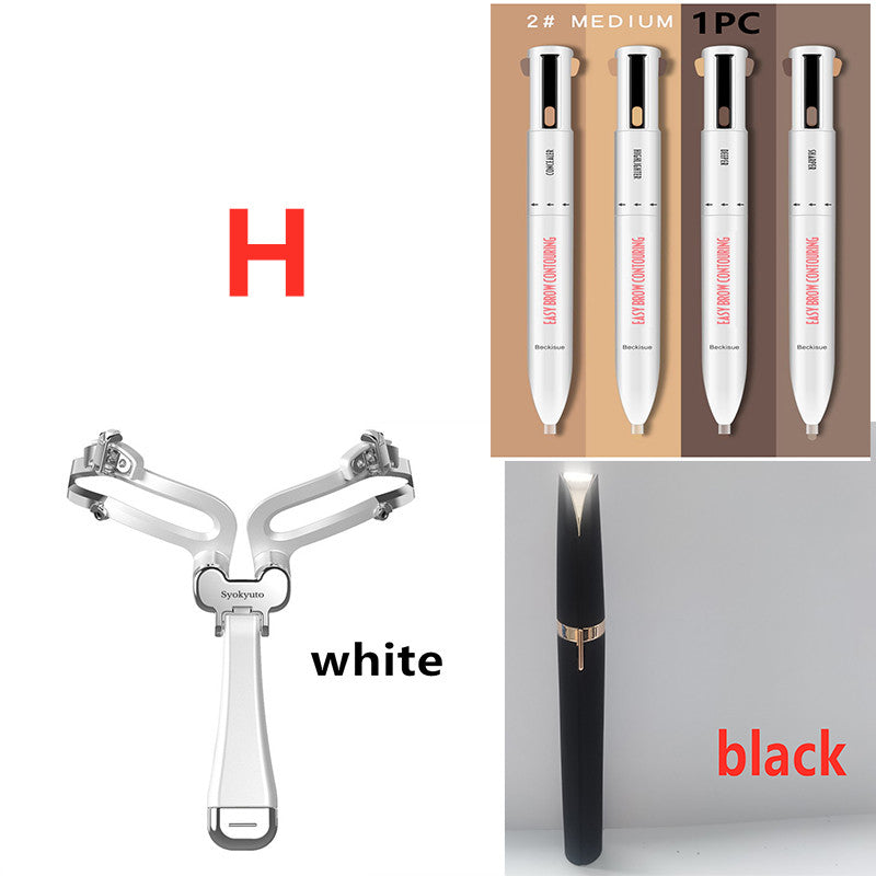 3-in-1 Foldable Eyebrow Shaping Set with Adjustable Stenc