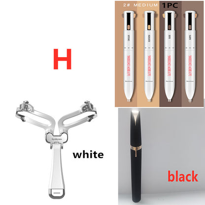 3-in-1 Foldable Eyebrow Shaping Set with Adjustable Stenc