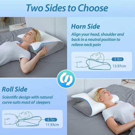 Memory Foam Cervical Pillow – Ergonomic Neck Support for Better Sleep