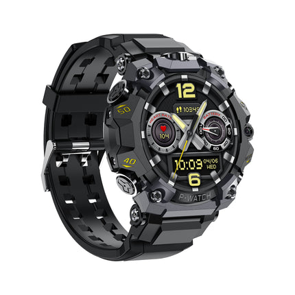 Rugged Waterproof Smart Watch with HD Dual Camera & Fitness Tracking