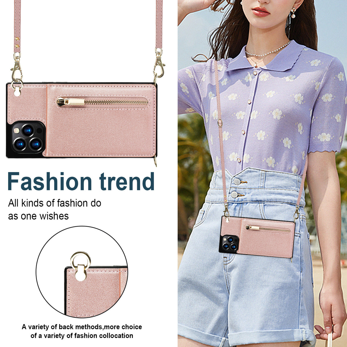 Leather Mobile Phone Case - Messenger Style, Protective cover