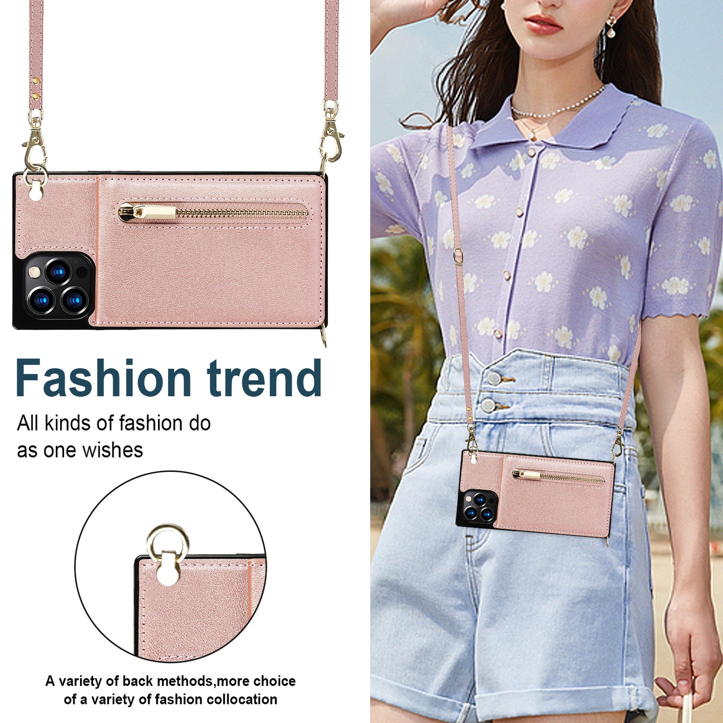 Leather Mobile Phone Case - Messenger Style, Protective cover