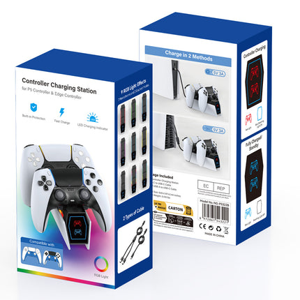 Wireless Gamepad Charger with RGB LED Indicator Light