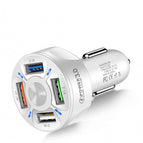 4 USB - White
