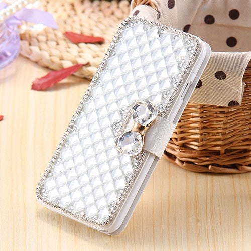 Luxury Bling Crystal Wallet Case with Flip Cover & Diamond