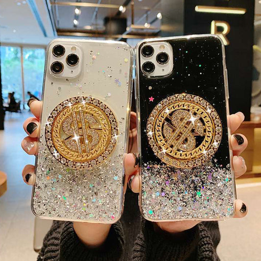 3D Diamond Dollar ($) Turnplate Phone Case - Luxury & Durable Design