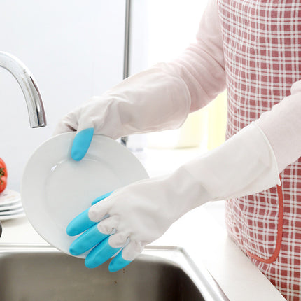 Waterproof Rubber Latex Dishwashing Gloves - Durable | Kitchen Wash Golves