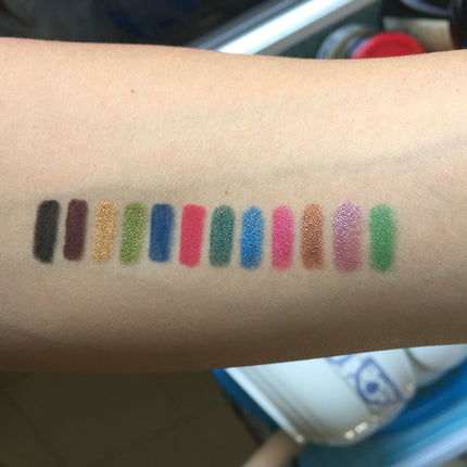 12 Colors Glitter Lip Liner & Eyeshadow Pencil Set