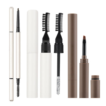 Three-Piece Gel Cream Eyebrow Pencil Set - Waterproof & Long-lasting.