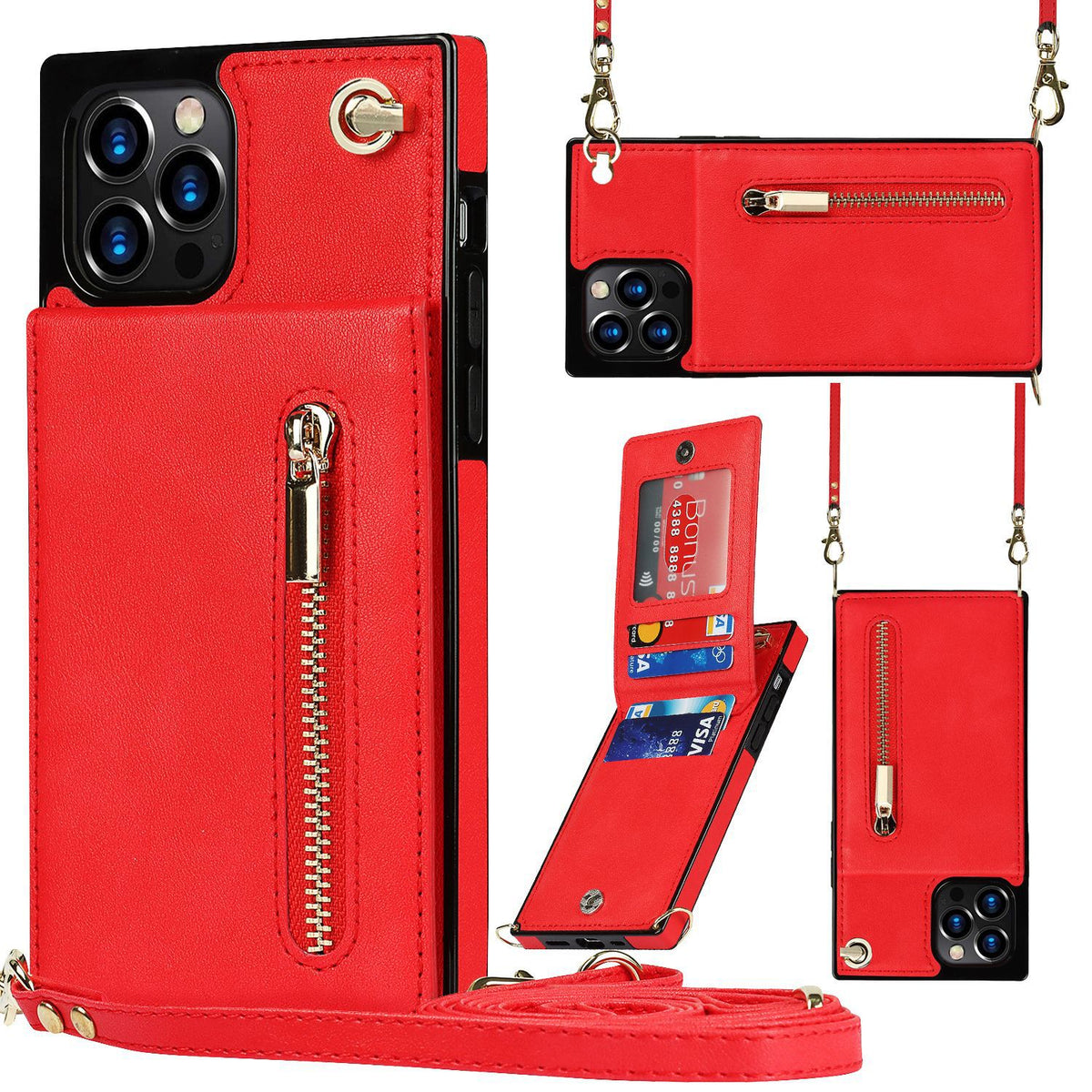 Leather Mobile Phone Case - Messenger Style, Protective cover