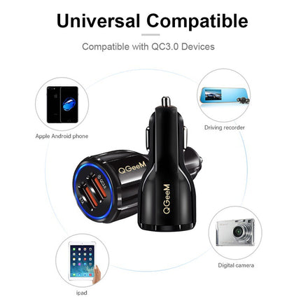 Smart Car Charger with Fast Charging & Dual USB Ports
