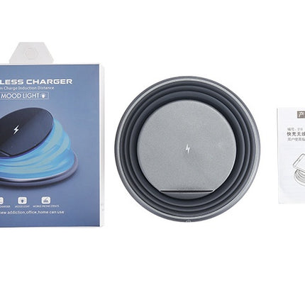 Fast Wireless Charger with Overcharge Protection & LED In