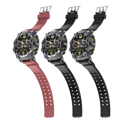 Rugged Waterproof Smart Watch with HD Dual Camera & Fitness Tracking