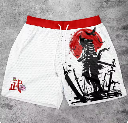 Men’s Y2K Graphic Gym Shorts – Quick-Dry Breathable Shorts with Pockets