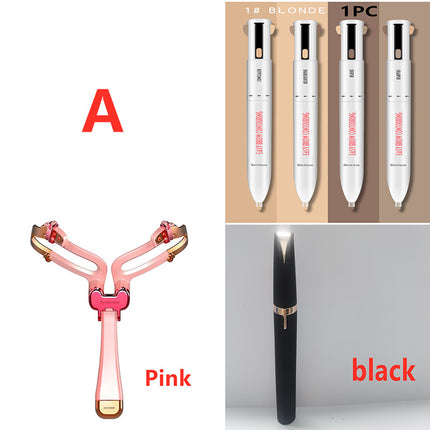 3-in-1 Foldable Eyebrow Shaping Set with Adjustable Stenc