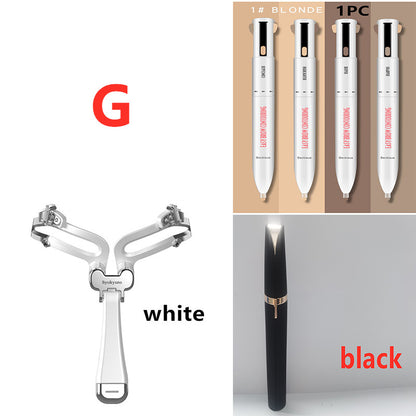 3-in-1 Foldable Eyebrow Shaping Set with Adjustable Stenc