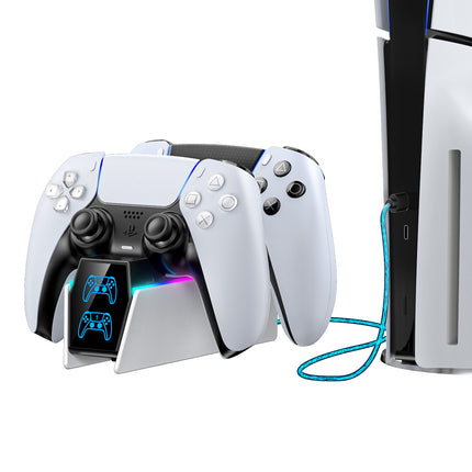 Wireless Gamepad Charger with RGB LED Indicator Light
