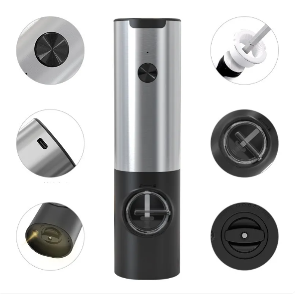 Smart Electric Pepper & Salt Grinder - Adjustable, Automa