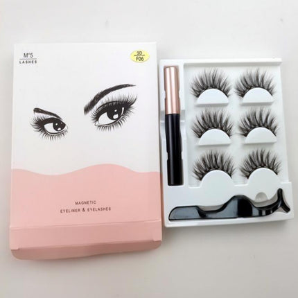 Magnetic False Eyelashes - 5 Pairs, Easy Application