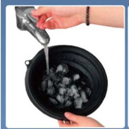 Collapsible Silicone Ice Basin – Space-Saving Durable Ice Bucket