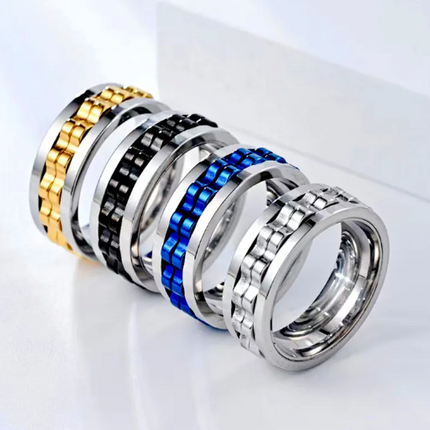 Trending-Buy Titanium Gear Fidget Ring – Stress Relief & Durable Spinn