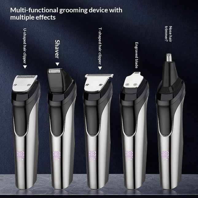 5-in-1 Electric Hair Clipper Set with Precision Blades