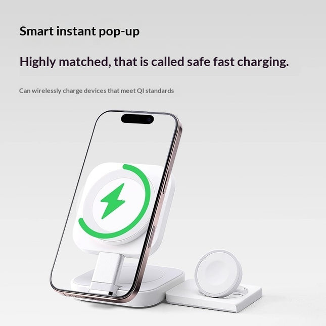3-in-1 Wireless Charger, Magnetic Fast Charging, Portable
