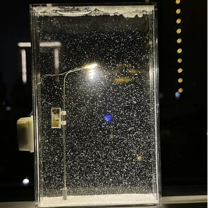 Handcrafted Snow Scene Hemp Night Lamp Kit – Eco-Friendly DIY Table Lamp