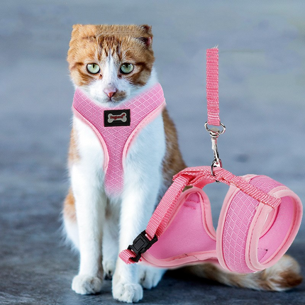 Anti-Skid Adjustable Cat Harness – Breathable Safety Vest for Cats