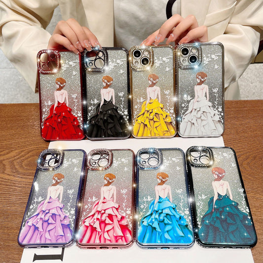 Luxury Glitter Gradient Rhinestone Phone Case - Shockproof