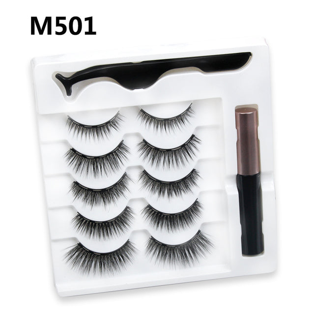 Magnetic False Eyelashes - 5 Pairs, Easy Application