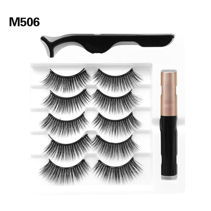 Magnetic False Eyelashes - 5 Pairs, Easy Application