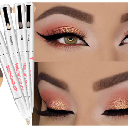 3-in-1 Foldable Eyebrow Shaping Set with Adjustable Stenc