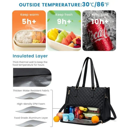 Women’s Insulated Lunch Bag – Stylish Leakproof Lunch Tote