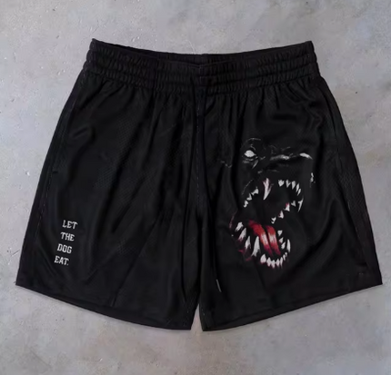 Men’s Y2K Graphic Gym Shorts – Quick-Dry Breathable Shorts with Pockets