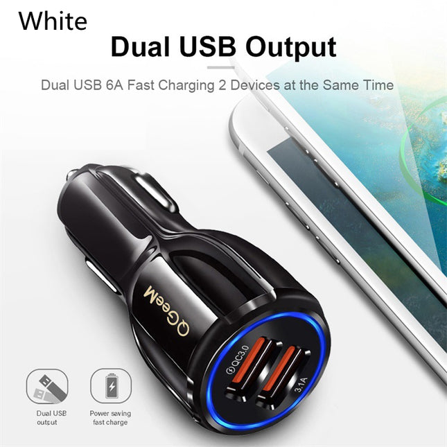 Smart Car Charger with Fast Charging & Dual USB Ports