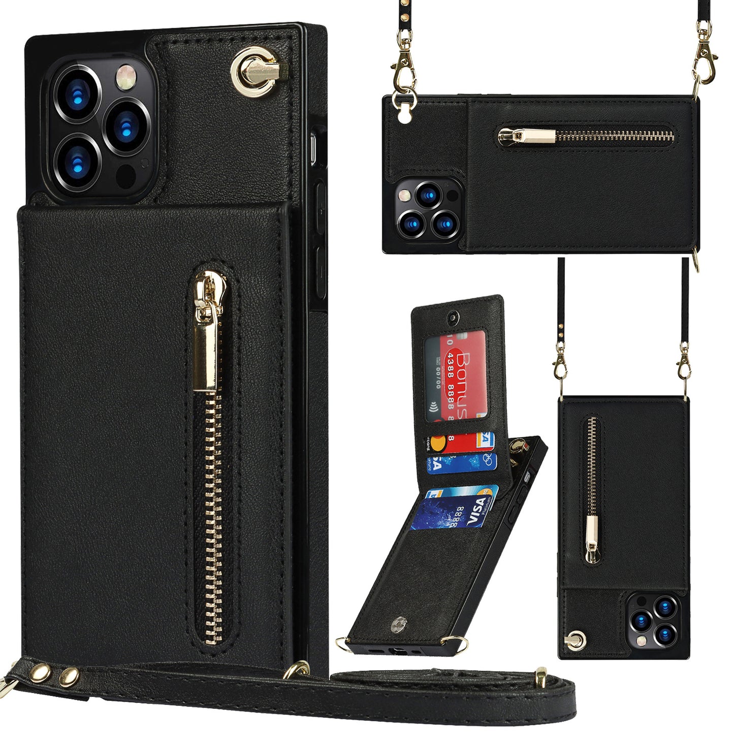 Leather Mobile Phone Case - Messenger Style, Protective cover