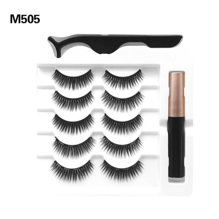 Magnetic False Eyelashes - 5 Pairs, Easy Application
