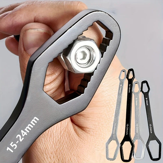 Universal Double-Ended Self-Tightening Wrench (3–17mm) – Chrome Vanadium Steel – Anti-Slip Repair Spanner