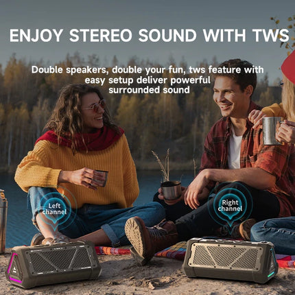 MLOVE P3 Outdoor Bluetooth Speaker, 40W Output Power Bluetooth 5.3 Speaker