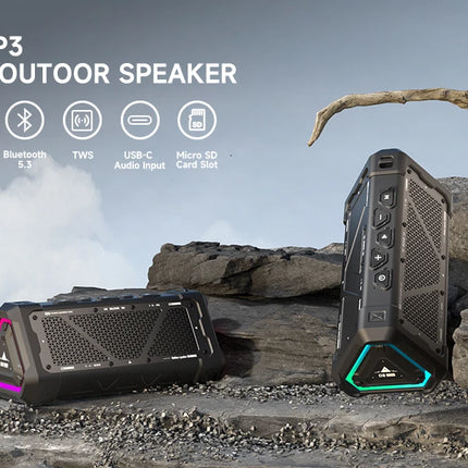 MLOVE P3 Outdoor Bluetooth Speaker, 40W Output Power Bluetooth 5.3 Speaker