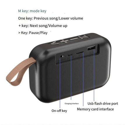 Portable Speakers Outdoor Bluetooth 5.0 Mini Oxford Loudspeaker Wireless