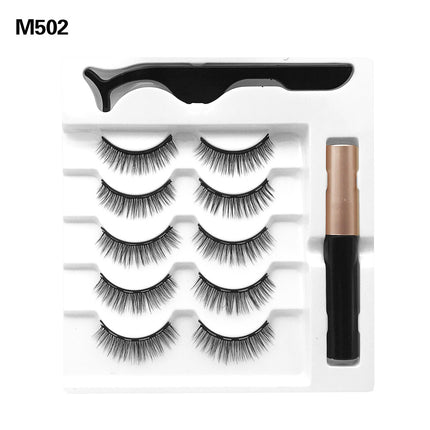 Magnetic False Eyelashes - 5 Pairs, Easy Application