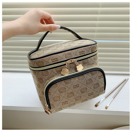 Hello Kitty Waterproof Makeup Bag – Compact Travel Cosmetic Pouch