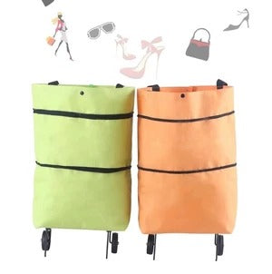 Premium Folding Shopping Cart with Wheels