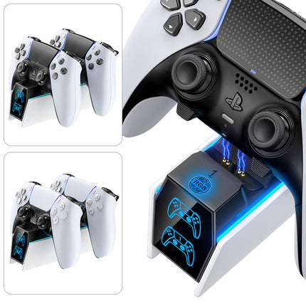 Wireless Gamepad Charger with RGB LED Indicator Light
