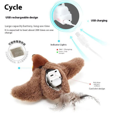 Flapping Bird Cat Toy – Interactive Motion Toy for Active Cats